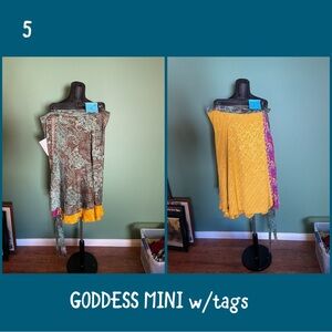 ✨3 for $60✨DARN GOOD YARN Reversible Sari Wrap Skirt  Plus Size Goddess Mini NWT